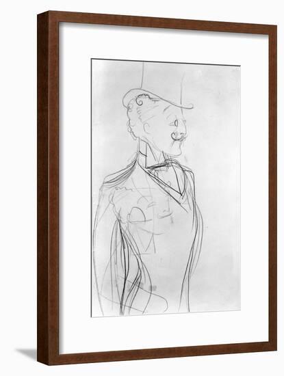 Portrait of Boni De Castellane (Pencil on Paper)-Sem-Framed Giclee Print