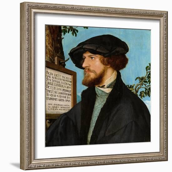 Portrait of Bonifacius Amerbach, 1519-Hans Holbein the Younger-Framed Giclee Print