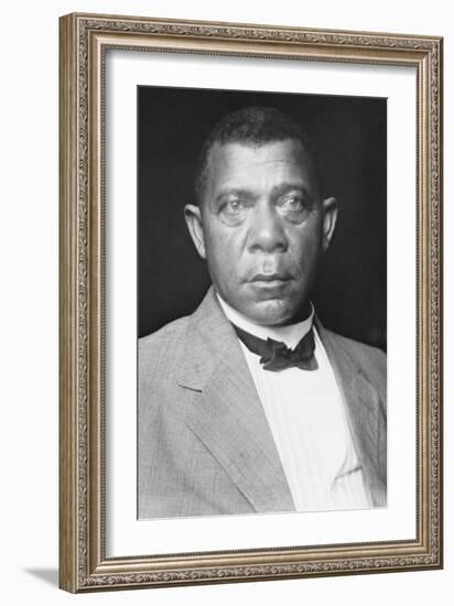 Portrait of Booker T. Washington-null-Framed Art Print