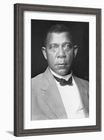Portrait of Booker T. Washington-null-Framed Art Print