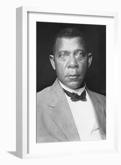 Portrait of Booker T. Washington-null-Framed Art Print