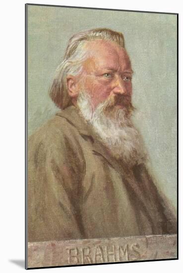Portrait of Brahms-null-Mounted Art Print
