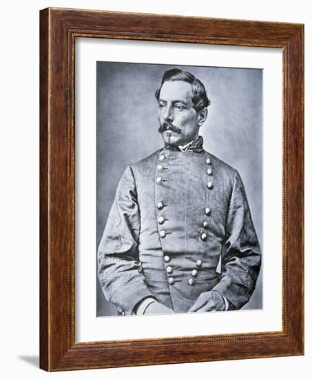 Portrait of Brigadier General P.G.T. Beauregard (1818-93) (Litho)-American Photographer-Framed Giclee Print