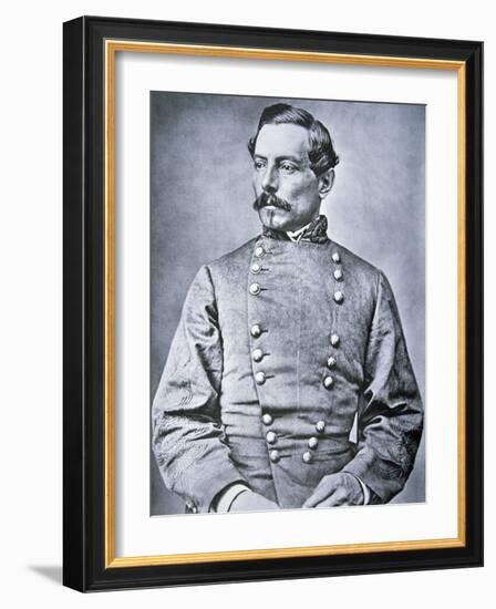 Portrait of Brigadier General P.G.T. Beauregard (1818-93) (Litho)-American Photographer-Framed Giclee Print