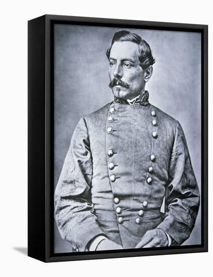 Portrait of Brigadier General P.G.T. Beauregard (1818-93) (Litho)-American Photographer-Framed Premier Image Canvas