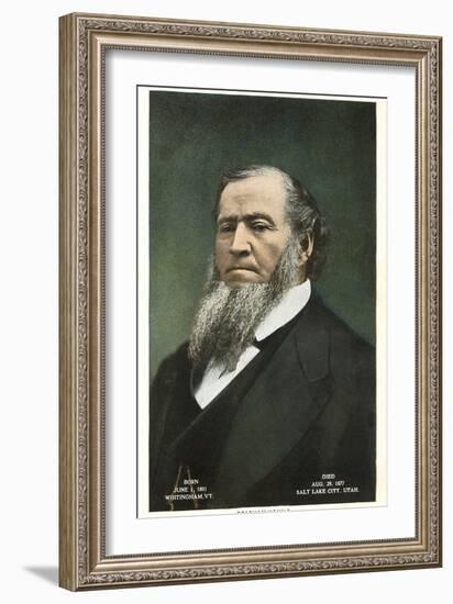 Portrait of Brigham Young-null-Framed Art Print