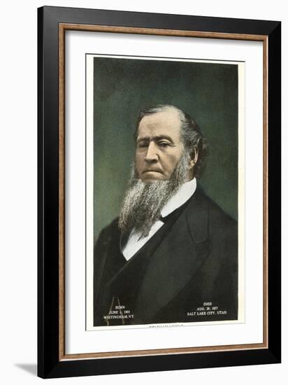 Portrait of Brigham Young-null-Framed Art Print