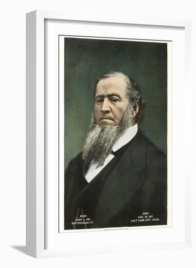 Portrait of Brigham Young-null-Framed Art Print