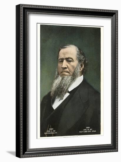 Portrait of Brigham Young-null-Framed Art Print