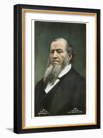 Portrait of Brigham Young-null-Framed Art Print