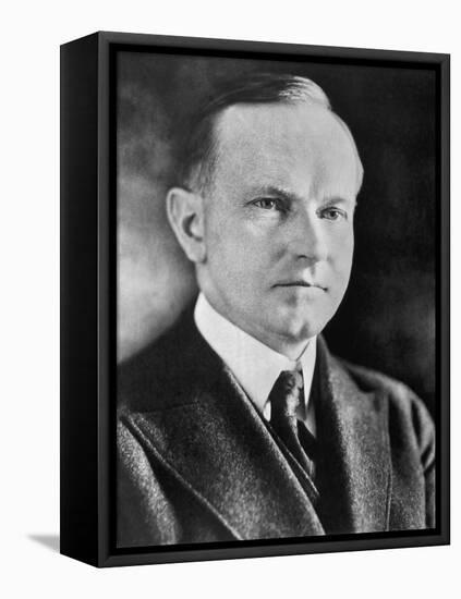Portrait of Calvin Coolidge (1872-1933) 30th President of the United States of America-American Photographer-Framed Premier Image Canvas