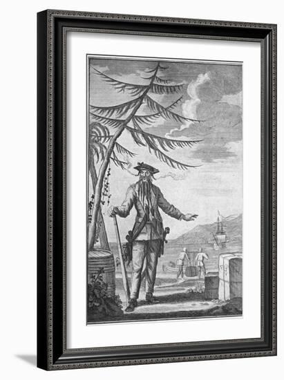 Portrait of Captain Edward Blackbeard Teach-null-Framed Giclee Print