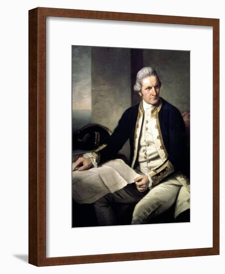 Portrait of Captain James Cook, 1775-76-Nathaniel Dance-Holland-Framed Giclee Print