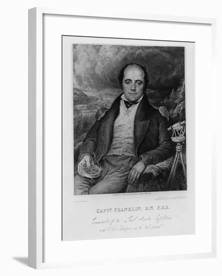 Portrait of Captain John Franklin (1786-1847) Engraved by Frederick Christian Lewis (1779-56) 1824-George Robert Lewis-Framed Giclee Print