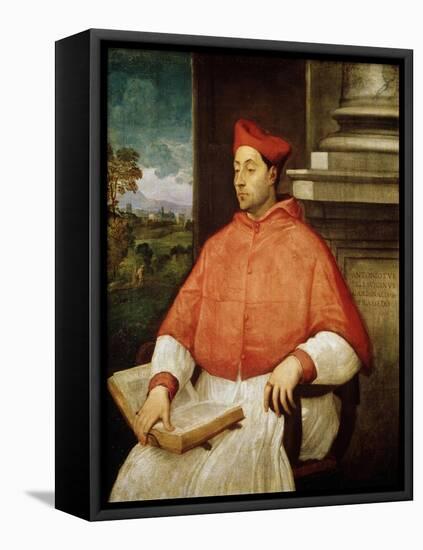 Portrait of Cardinal Antonio Pallavicini, (1441-150)-Titian (Tiziano Vecelli)-Framed Premier Image Canvas