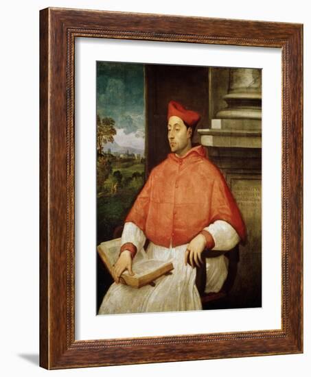 Portrait of Cardinal Antonio Pallavicini, (1441-150)-Titian (Tiziano Vecelli)-Framed Giclee Print