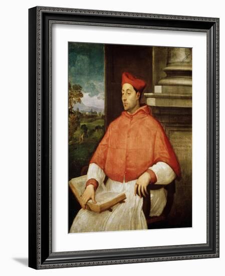 Portrait of Cardinal Antonio Pallavicini, (1441-150)-Titian (Tiziano Vecelli)-Framed Giclee Print