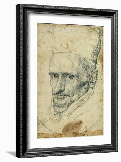 Portrait of Cardinal Borgia-Diego Velazquez-Framed Giclee Print