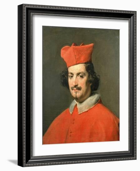 Portrait of Cardinal Camillo Astali Pamphili, 1650-Diego Velazquez-Framed Giclee Print