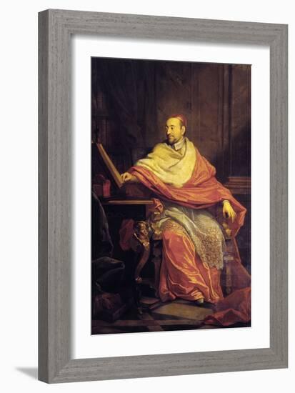 Portrait of Cardinal De Berulle-Philippe De Champaigne-Framed Giclee Print