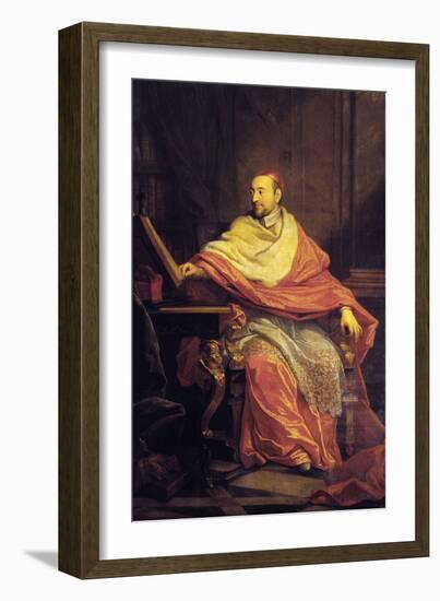 Portrait of Cardinal De Berulle-Philippe De Champaigne-Framed Giclee Print