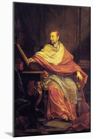 Portrait of Cardinal De Berulle-Philippe De Champaigne-Mounted Giclee Print