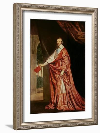 Portrait of Cardinal De Richelieu (1633-40)-Philippe De Champaigne-Framed Giclee Print