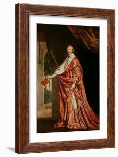 Portrait of Cardinal De Richelieu (1633-40)-Philippe De Champaigne-Framed Giclee Print