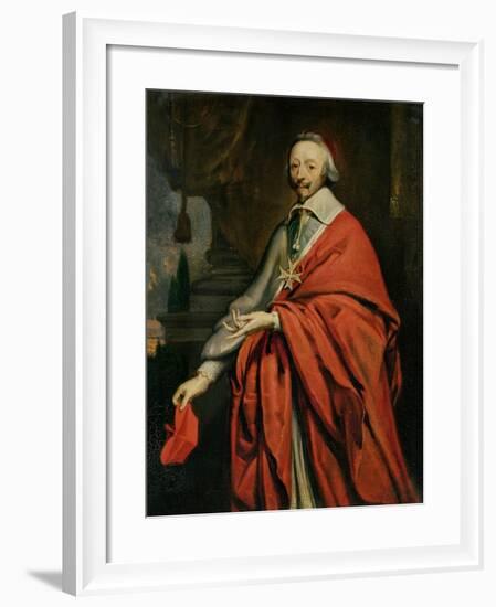 Portrait of Cardinal de Richelieu-Philippe De Champaigne-Framed Giclee Print