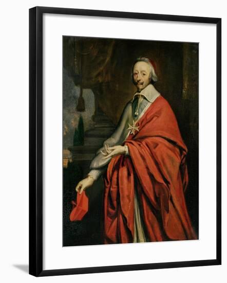 Portrait of Cardinal de Richelieu-Philippe De Champaigne-Framed Giclee Print