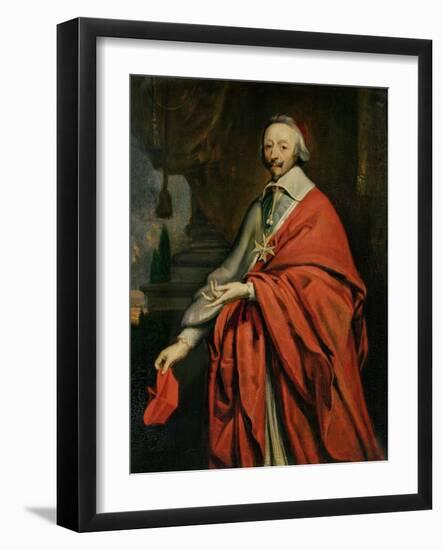 Portrait of Cardinal de Richelieu-Philippe De Champaigne-Framed Giclee Print