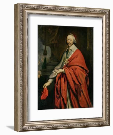 Portrait of Cardinal de Richelieu-Philippe De Champaigne-Framed Giclee Print