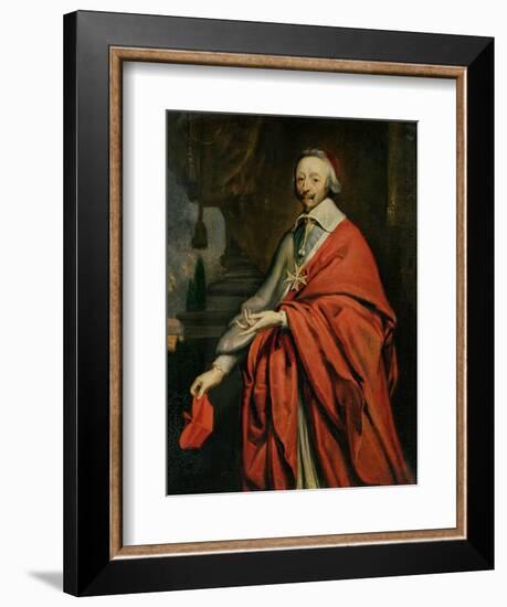 Portrait of Cardinal de Richelieu-Philippe De Champaigne-Framed Giclee Print