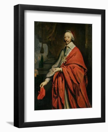 Portrait of Cardinal de Richelieu-Philippe De Champaigne-Framed Giclee Print