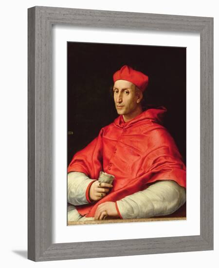 Portrait of Cardinal Dovizzi De Bibbiena (1470-1520)-Raphael-Framed Giclee Print