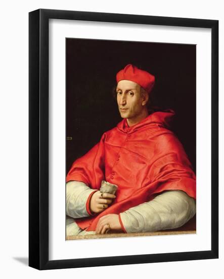 Portrait of Cardinal Dovizzi De Bibbiena (1470-1520)-Raphael-Framed Giclee Print