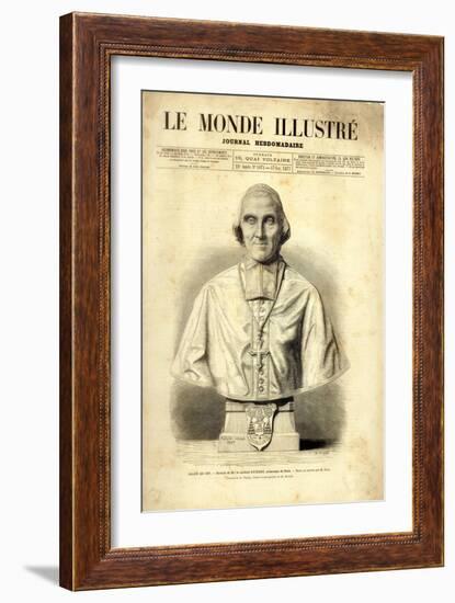 Portrait of Cardinal Guibert, Front Cover of 'Le Monde Illustré', 17 November 1877-null-Framed Giclee Print