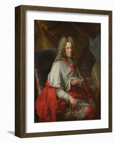 Portrait of Cardinal Joseph Clement De Baviere, Elector of Cologne (Oil on Canvas)-Joseph Vivien-Framed Giclee Print