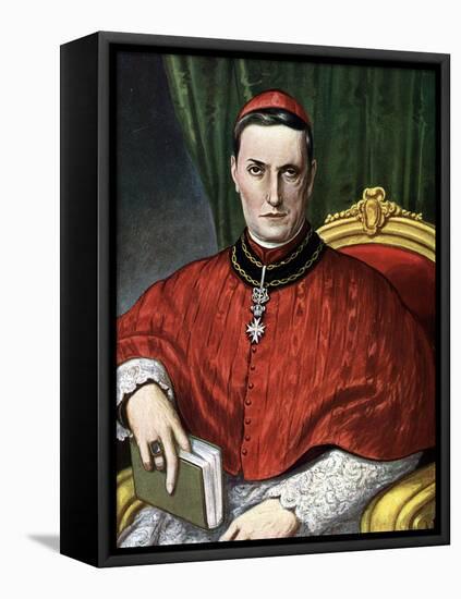 Portrait of Cardinal Mariano Rampolla (1843-1913) Illustration by Tancredi Scarpelli (1866-1937) Fr-Tancredi Scarpelli-Framed Premier Image Canvas