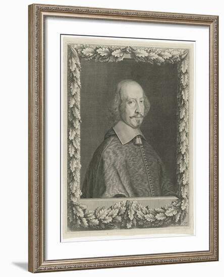 Portrait of Cardinal Mazarin, 1656-Robert Nanteuil-Framed Giclee Print