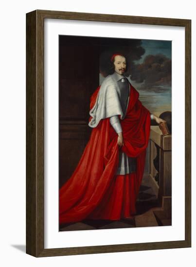 Portrait of Cardinal Mazarin, after 1650-Philippe De Champaigne-Framed Giclee Print