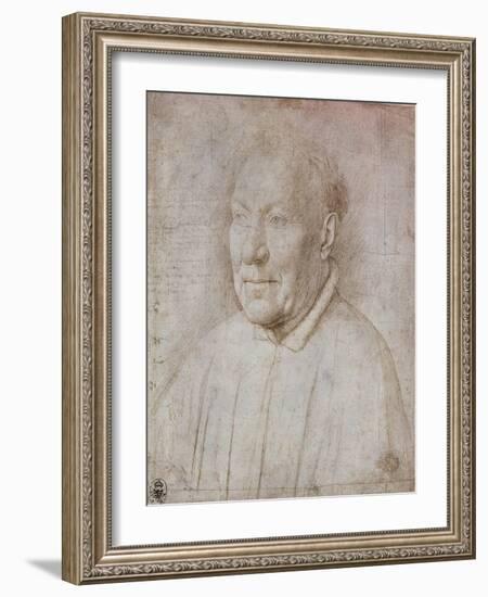 Portrait of Cardinal Nicola Albergati, 1431-Jan van Eyck-Framed Giclee Print