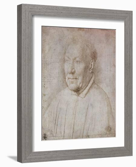 Portrait of Cardinal Nicola Albergati, 1431-Jan van Eyck-Framed Giclee Print