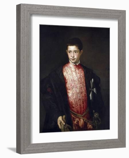 Portrait of Cardinal Ranuccio Farnese as a Boy-Titian (Tiziano Vecelli)-Framed Giclee Print