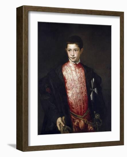 Portrait of Cardinal Ranuccio Farnese as a Boy-Titian (Tiziano Vecelli)-Framed Giclee Print