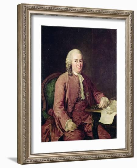 Portrait of Carl Von Linnaeus-Alexander Roslin-Framed Giclee Print