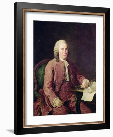 Portrait of Carl Von Linnaeus-Alexander Roslin-Framed Giclee Print