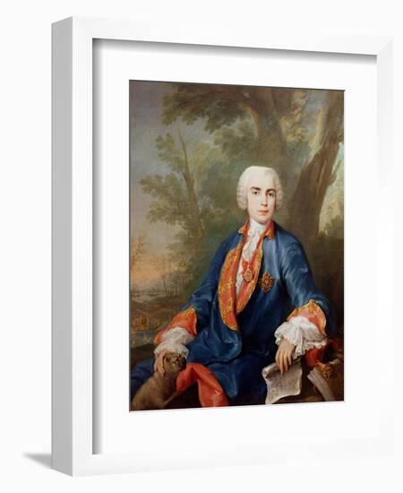 Portrait of Carlo Broschi, Called 'Il Farinelli', Italian Castrato Singer-Jacopo Amigoni-Framed Giclee Print