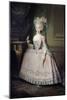 Portrait of Carlota Joaquina, Infanta of Spain and Queen of Portugal by Mariano Salvador Maella-null-Mounted Giclee Print