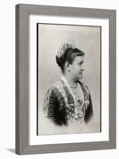 Portrait of Carola of Vasa (1833-1907), Queen of Saxony-French Photographer-Framed Giclee Print